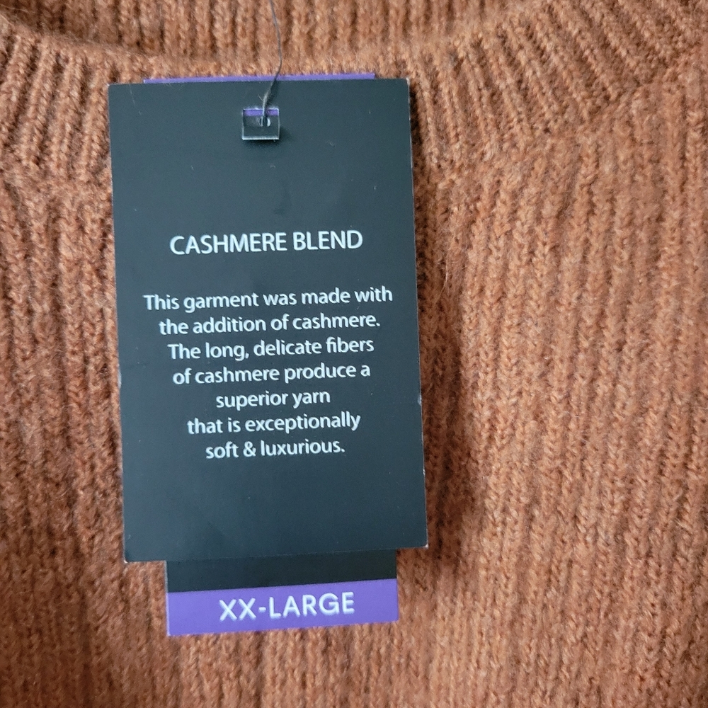 DKNY Women's Cashmere Blend Crew Neck Sweater. NWT. XXL - Picture 6 of 6